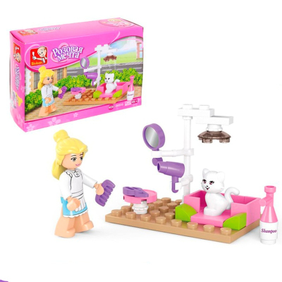 Игрушка Конструктор Розовая мечта Кошачий салон, 30 деталей 1277356	