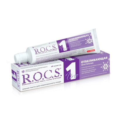 Зубная паста R. O. C. S. UNO Whitening Отбеливание 74гр