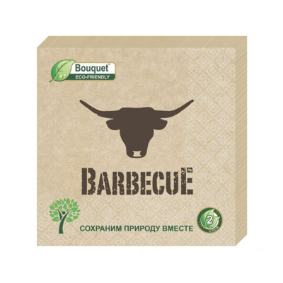 Салфетки  Bouquet eco-friendly  Крафт Barbecue 33х33см 2-хслойные 25 листов