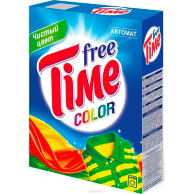 Стиральный порошок FREE TIME Автомат Color 350гр
