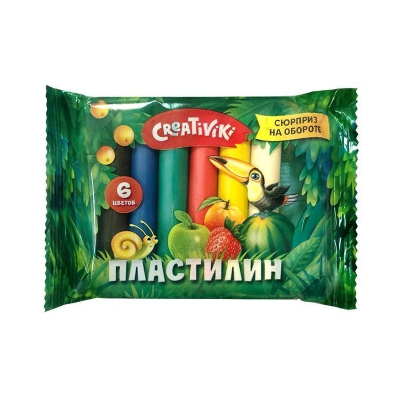 Пластилин Creativiki 6 цветов 60г. 3+