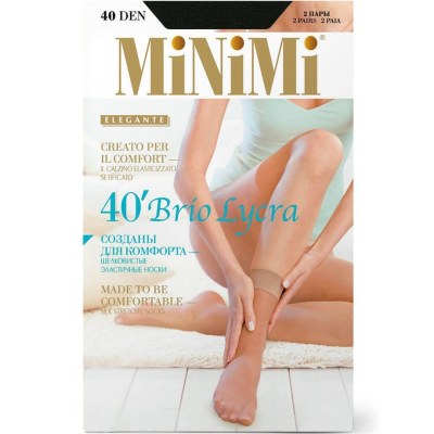 Носки женские MiNiMi синтетические BRIO 40 nero 2 пары