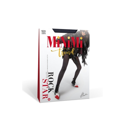 Колготки MiNiMi ROCK STAR 100 жаккард микрофибра Blue 3