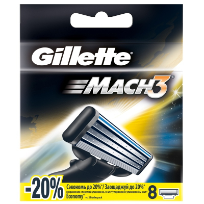 Кассета Gillette MACH3 8шт 