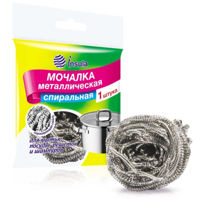 Губки металлическая INSULA спиральная 1шт.  