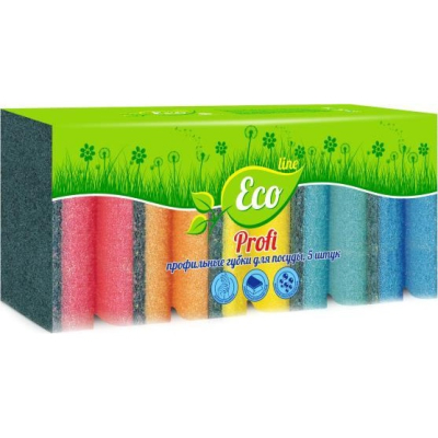 Губки для посуды Русалочка Профи Eco Line 5шт 