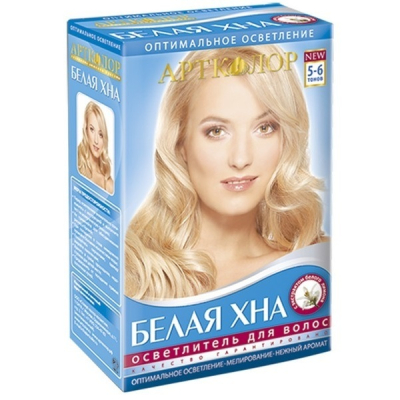Краска АРТКОЛОР БЕЛАЯ ХНА осветляющая 3в1 