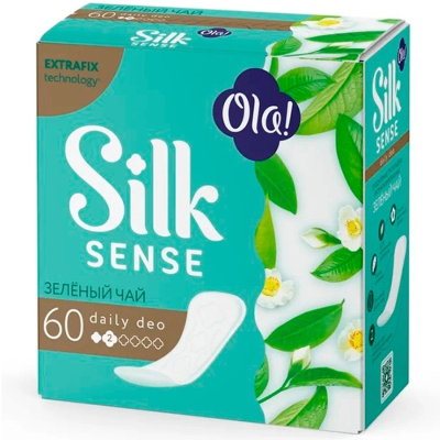 Прокладки Ola Silk Sense Daily Deo Зеленый чай ежедневные 60шт