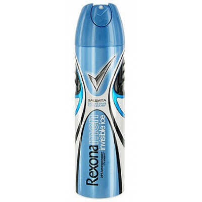 Дезодорант спрей Rexona  мужской Инвизибл Айс / Прозрачный лед 150мл 