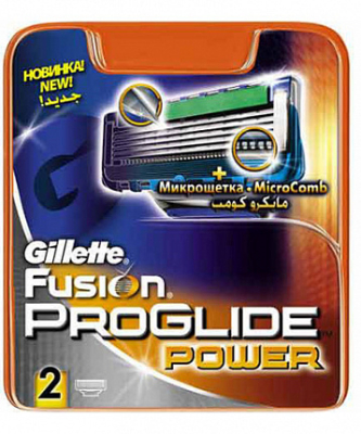 Кассета Gillette FUSION PROGLIDE Power Red 2шт