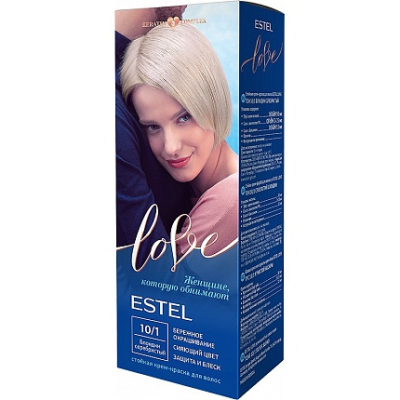 Краска ESTEL Крем Love блондин серебристый 10.1