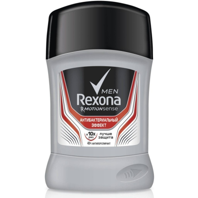 Дезодорант твердый Rexona мужской Антибактериальный эффект 50гр