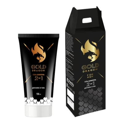 Шампунь Family Cosmetics 2в1 GOLD DRAGON  150мл в подарочной упаковке