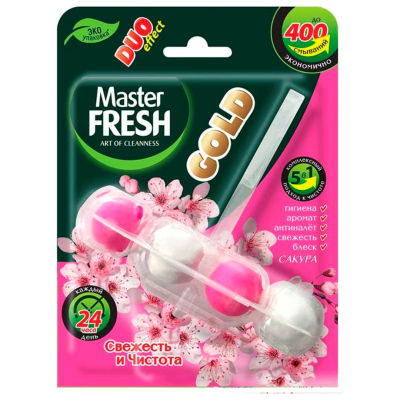 Подвеска для унитаза Master Fresh GOLD DUO EFFECT 5в1 САКУРА 1шт