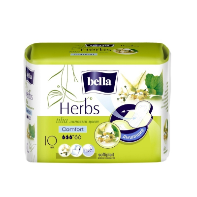 Прокладки bella Классик Herbs soft с экстрактом липового цвета 10шт