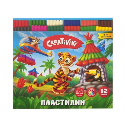 Пластилин Creativiki 12 цветов 180г
