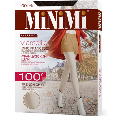 Колготки Minimi MARSEILLE 100 Moka 2 стрелочки микрофибра