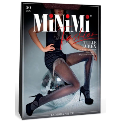 Колготки MiNiMi TULLE LUREX 50 Moka 2 тюль с люрексом