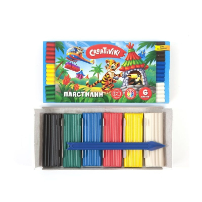 Пластилин Creativiki 6 цветов 90г