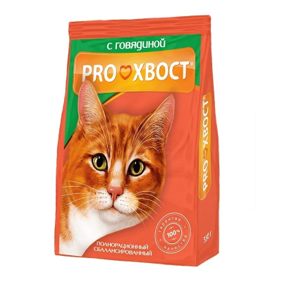 Корм для кошек PRO ХВОСТ СУХОЙ курица 800гр 