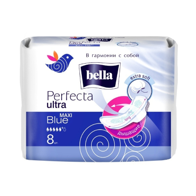 Прокладки bella Perfecta Ultra maxi Blue 6капель 8шт 