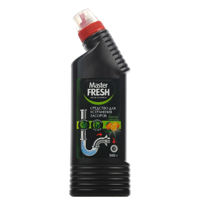Чистящее средство для удаления засоров в трубах  Master FRESH Аромат лимона 750мл