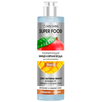 Мицеллярная вода для снятия макияжа SKIN SHINE Super Food Тонизирующая 250мл