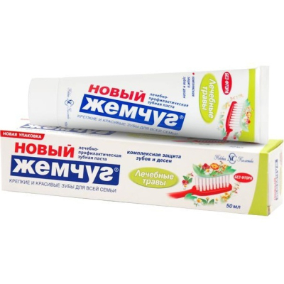 Зубная паста Новый жемчуг Лечебные травы 50мл 