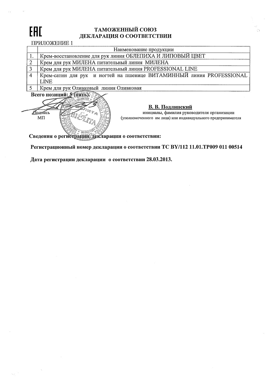 Крем для рук BIELITA Оливковый туба 150мл